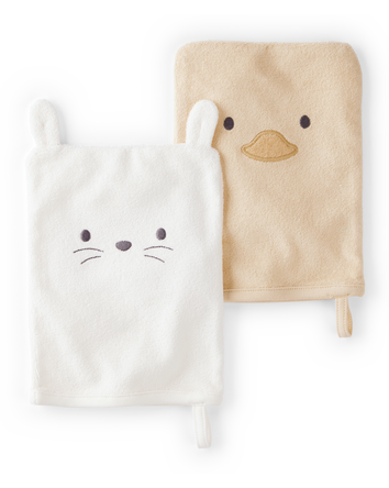 Baby 2-Pack Wash Cloths - Yellow, 