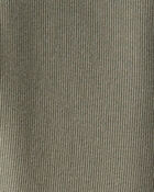 Kid Solid Cotton Ribbed Stretch Leggings - Green, image 3 of 4 slides