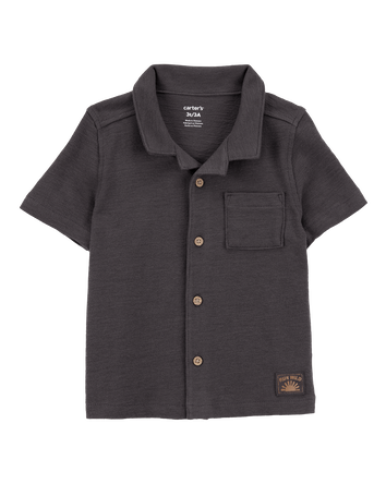 Toddler Textured Button-Down Jacquard Shirt, 