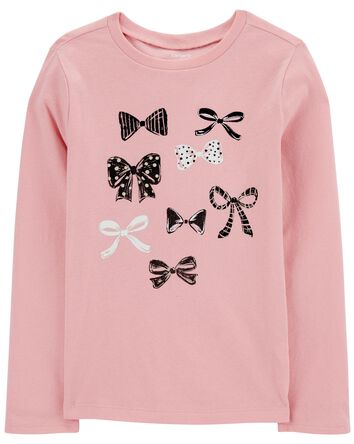 Kid Bow Long-Sleeve Graphic Tee, 