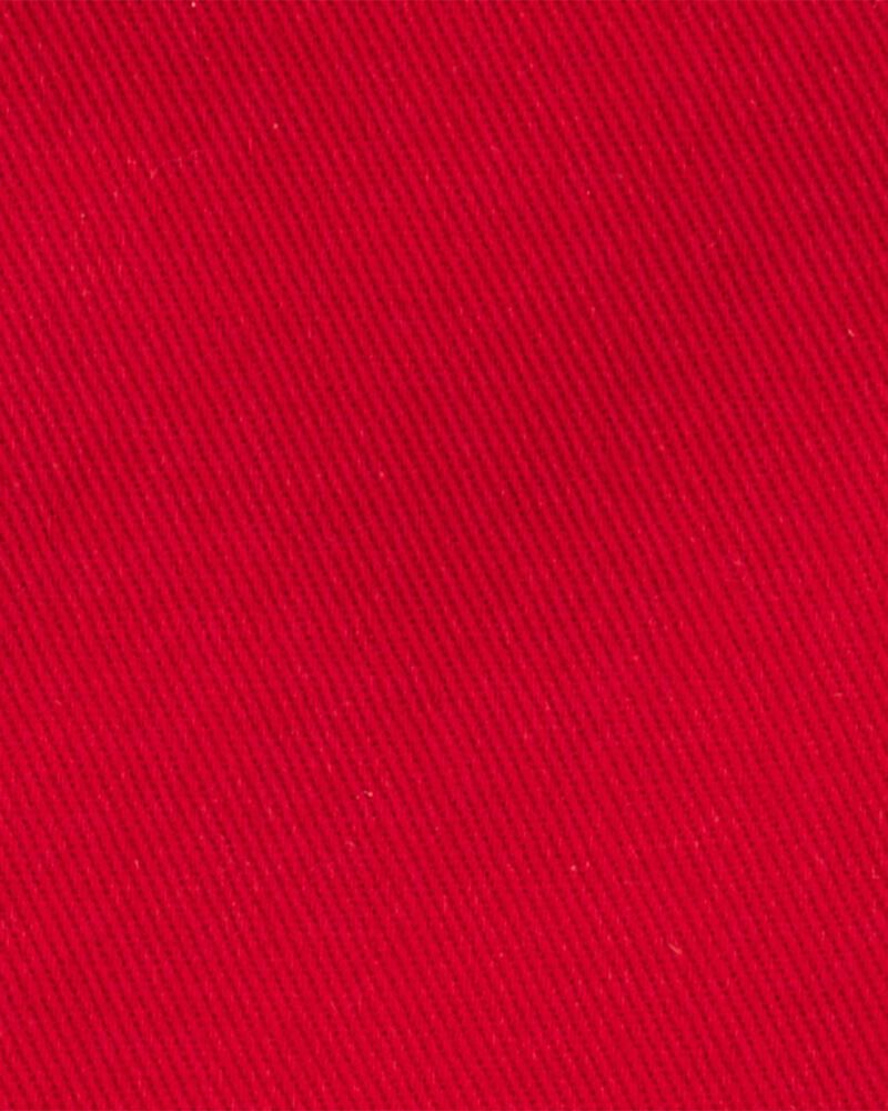 Baby Twill Eyelet Shortalls - Red
, image 3 of 4 slides