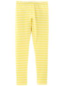 Yellow - Kid Striped Leggings