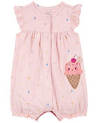 Baby Ice Cream Snap-Up Romper, image 1 of 2 slides