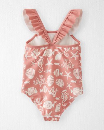 Toddler Seashell Print Recycled Swimsuit, 