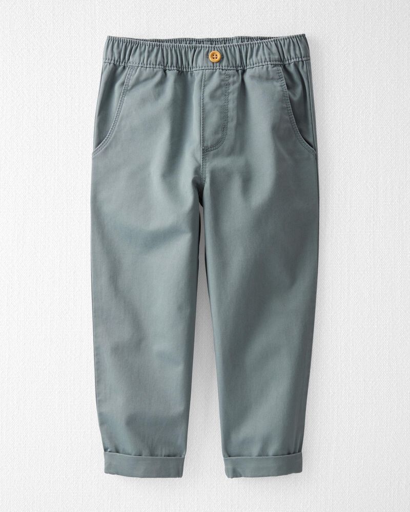 Toddler Organic Cotton Twill Pants in Slate, image 1 of 4 slides
