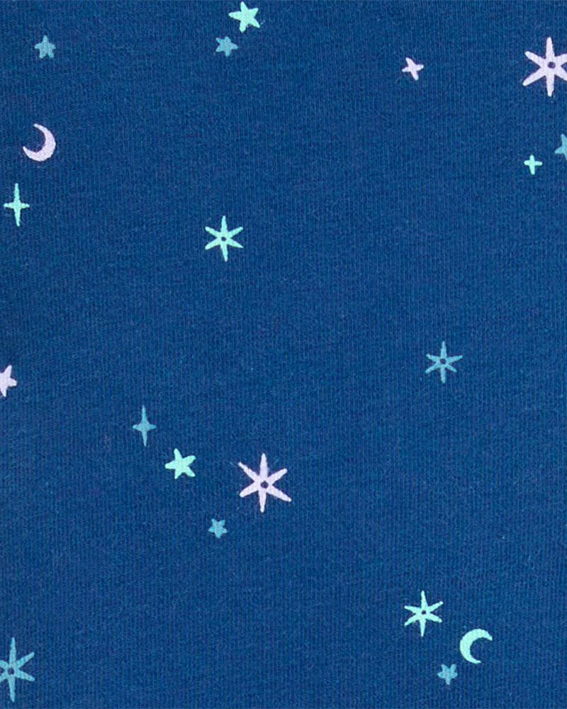Baby Starry Print Knit Leggings - Blue, image 3 of 4 slides