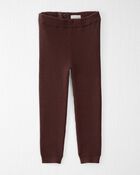 Toddler Organic Cotton Sweater Knit Rib Leggings in Deep Burgundy, image 1 of 5 slides