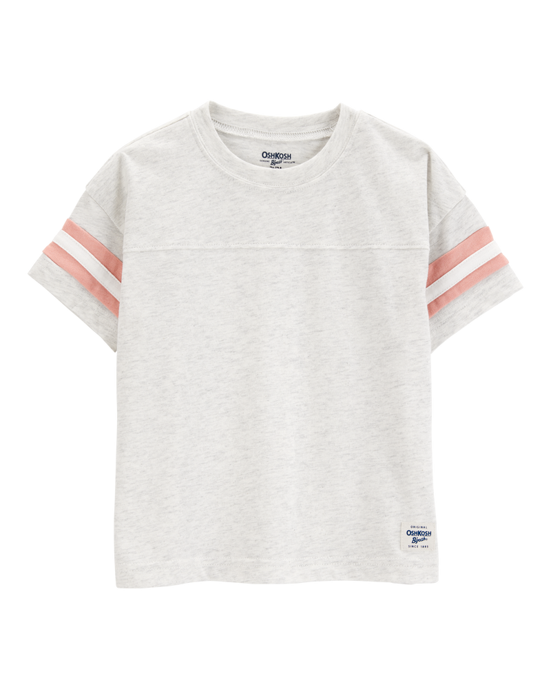 Baby Short-Sleeve Striped Tee - Grey, image 1 of 3 slides