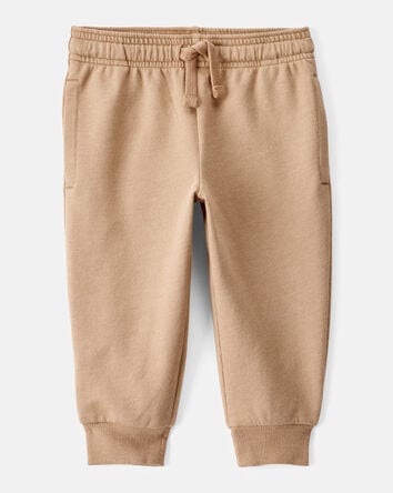 Baby Boy Construction French Terry Jogger - Tan, 