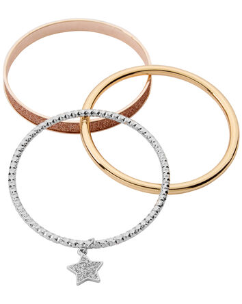 3-Pack Bangle Bracelets, 