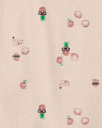 Baby Coconut Print Cotton Romper, 