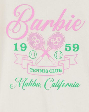 Kid Barbie™ 'Tennis Club' Short-Sleeve Graphic Tee - Ivory, 