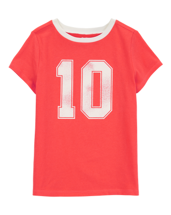 Kid Vintage Sporty Short-Sleeve Graphic Tee - Red, 
