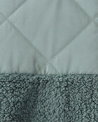 Boys Long-Sleeve Midweight Quilted Sherpa Jacket - Green, image 3 of 3 slides