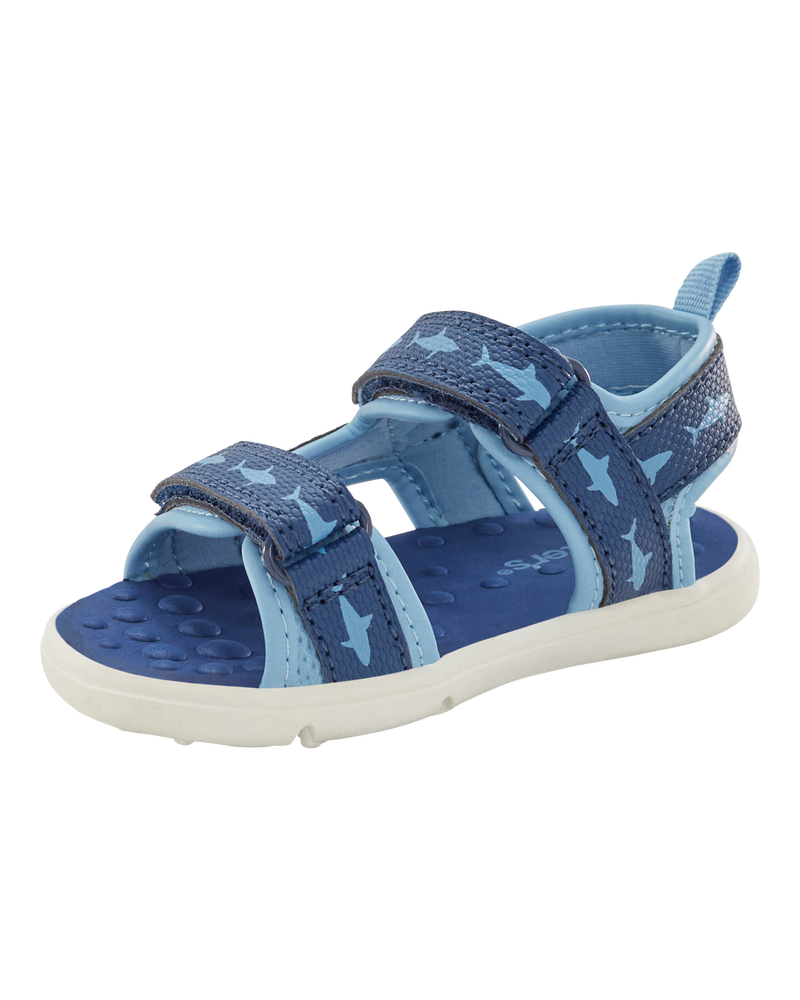 Baby Every Step® First Walker Shark Sandals - Blue, image 7 of 7 slides