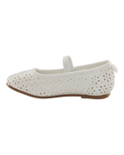 Toddler Floral Ballet Flats - White, image 6 of 7 slides