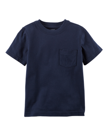 Toddler Solid Short-Sleeve Pocket Tee - Navy, 
