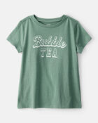 Girls Bubble Tea Short-Sleeve Graphic Tee - Green, image 1 of 3 slides