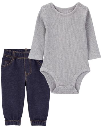 Baby 2-Piece Long-Sleeve Bodysuit & Pant Set, 