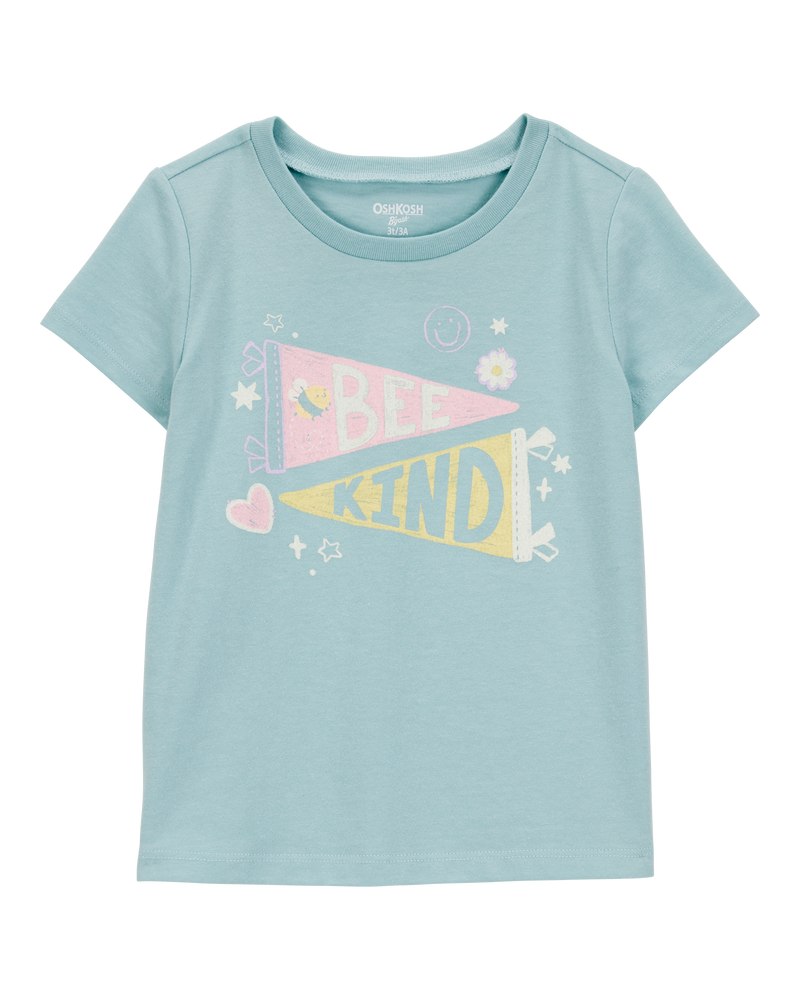 Toddler Bee Kind Short-Sleeve Graphic Tee-Green, image 1 of 3 slides