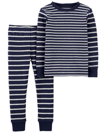 Baby 2-Piece Striped 100% Snug Fit Cotton Pajamas, 