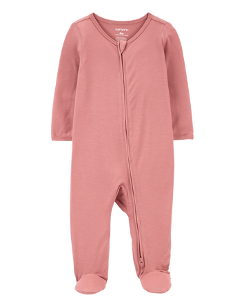 Baby Girl Zip-Up PurelySoft Sleep & Play Pajamas, 