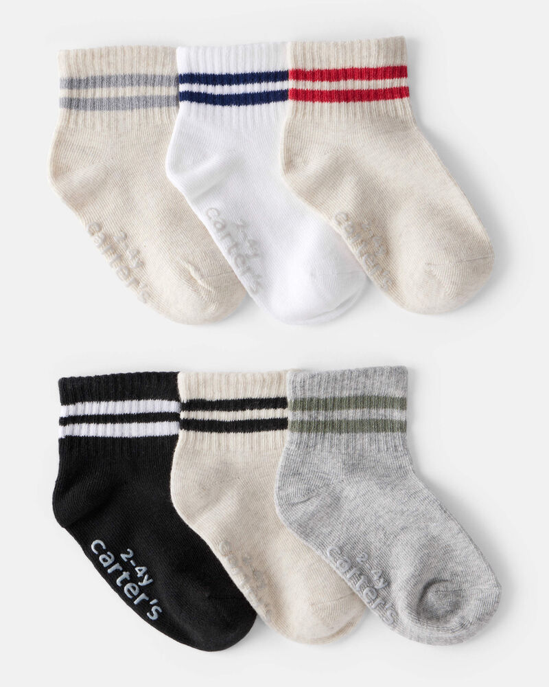 Toddler Boy 6-Pack Ankle Socks, image 1 of 2 slides