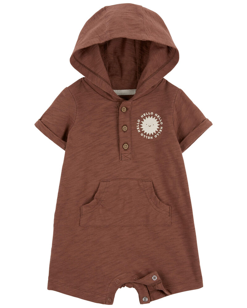 Baby Sun Hooded Romper, image 2 of 4 slides