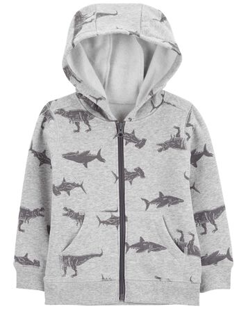 Toddler Dinosaur Zip-Up Hoodie, 