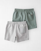 Toddler 2-Pack Organic Cotton Waffle Knit Shorts, image 2 of 4 slides