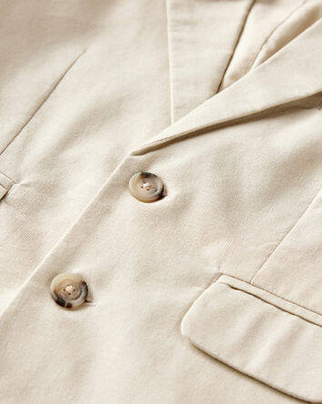 Toddler Linen Blazer Made With Organic Cotton - Khaki, 