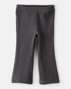 Baby Girl Cotton Flare Leggings - Black, image 1 of 4 slides