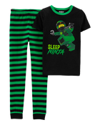 Kid 2-Piece LEGO® 100% Snug Fit Cotton Pajamas, image 1 of 3 slides