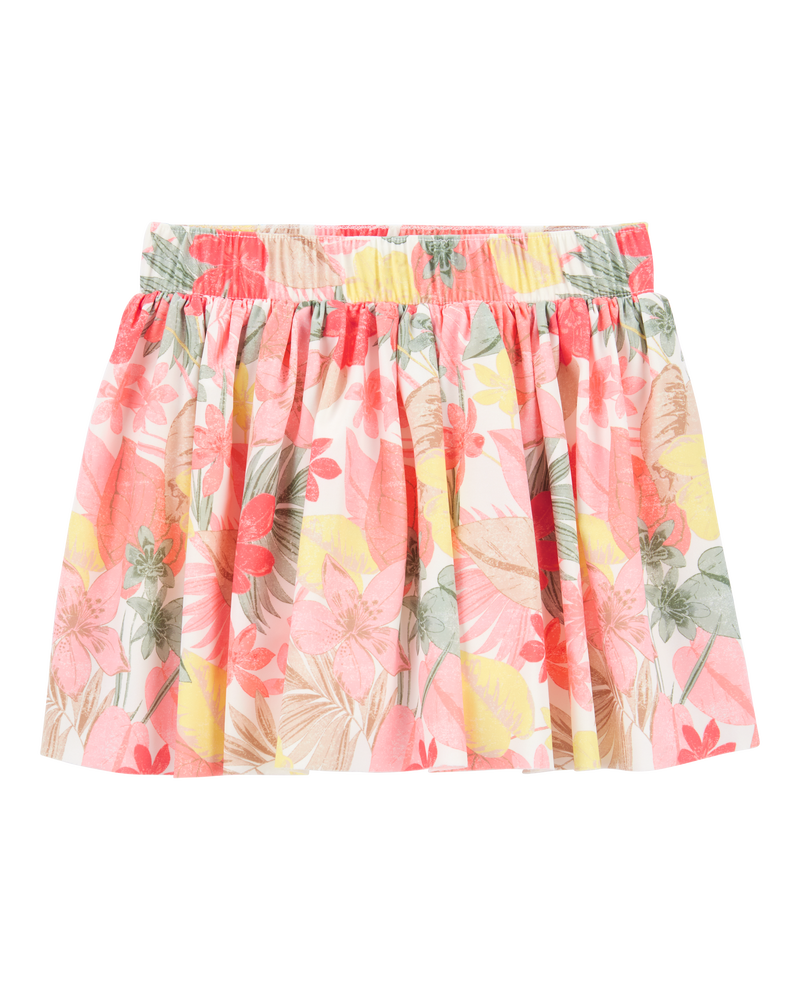 Kid Floral Stretch Skort, image 1 of 4 slides