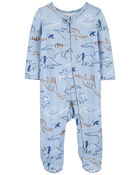 Baby Dinosaur Zip-Up PurelySoft Sleep & Play Pajamas, image 1 of 5 slides