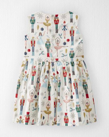 Toddler Organic Cotton Pleated Dress, 