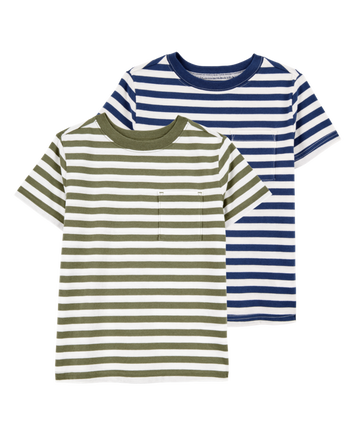 Kid 2-Pack Striped Short-Sleeve Tees, 