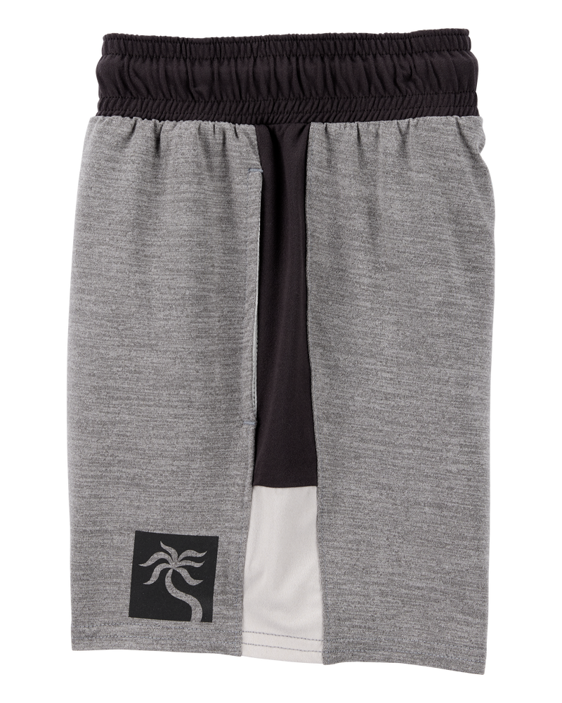 Kid 2-Piece Active Muscle Tank & Shorts Set - Grey, image 6 of 7 slides