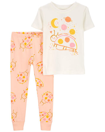 Baby 2-Piece Ladybug 100% Snug Fit Cotton Pajamas, 