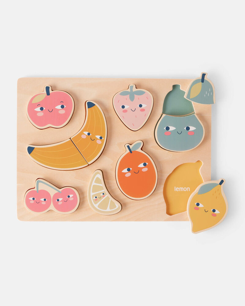 Fruit Puzzle Wooden Activity Toy Set, image 1 of 1 slides