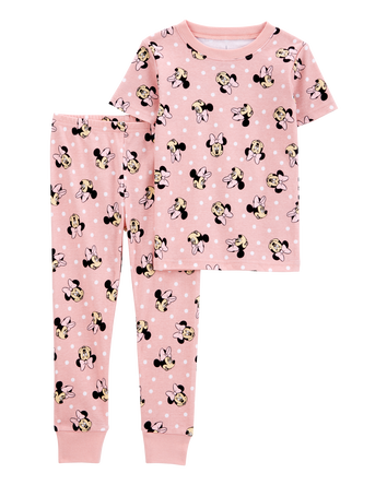 Toddler Minnie Mouse Snug Fit Cotton 2-Piece Pajamas - Pink, 