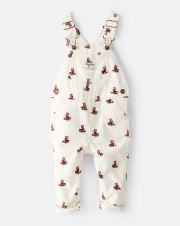 Baby Bear Corduroy Overalls - Cream, 