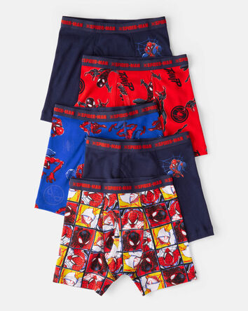 Boys 5-Pack ©Marvel Spider-Man Boxer Brief Underwear - Navy/Blue/Red, 