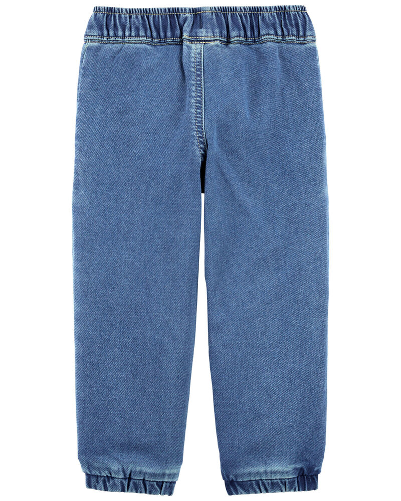 Baby Knit-Like Denim Drawstring Joggers
, image 2 of 5 slides