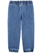 Baby Knit-Like Denim Drawstring Joggers
, image 2 of 5 slides