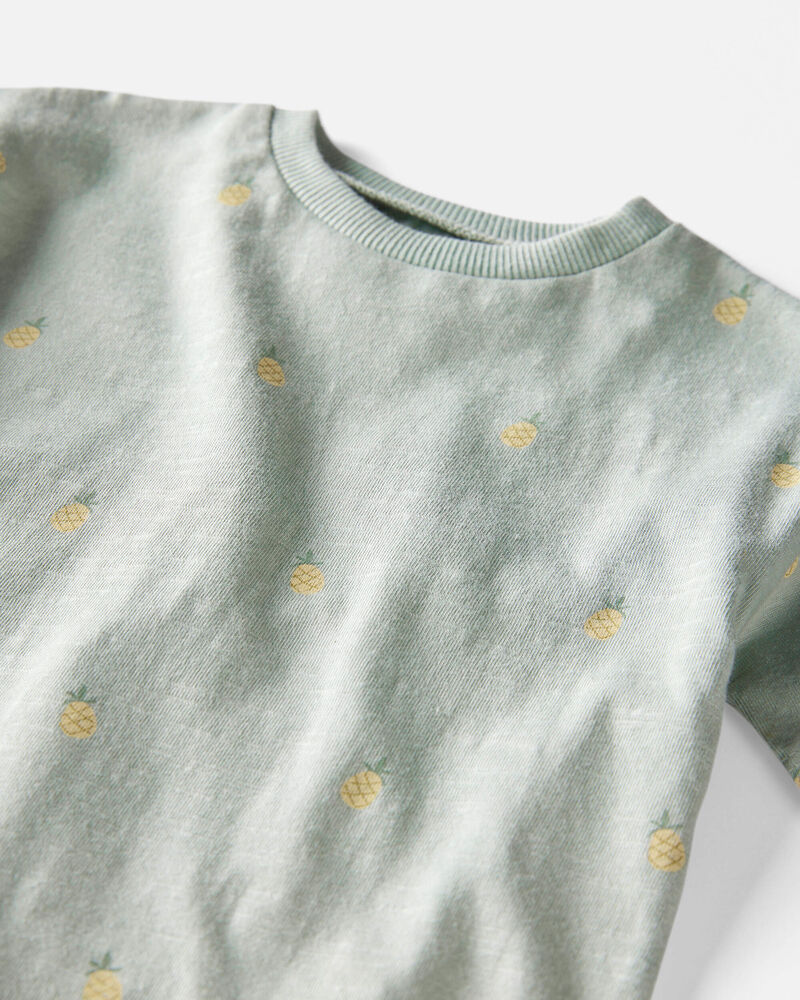 Baby Organic Cotton Pineapple-Print Tee, image 2 of 4 slides