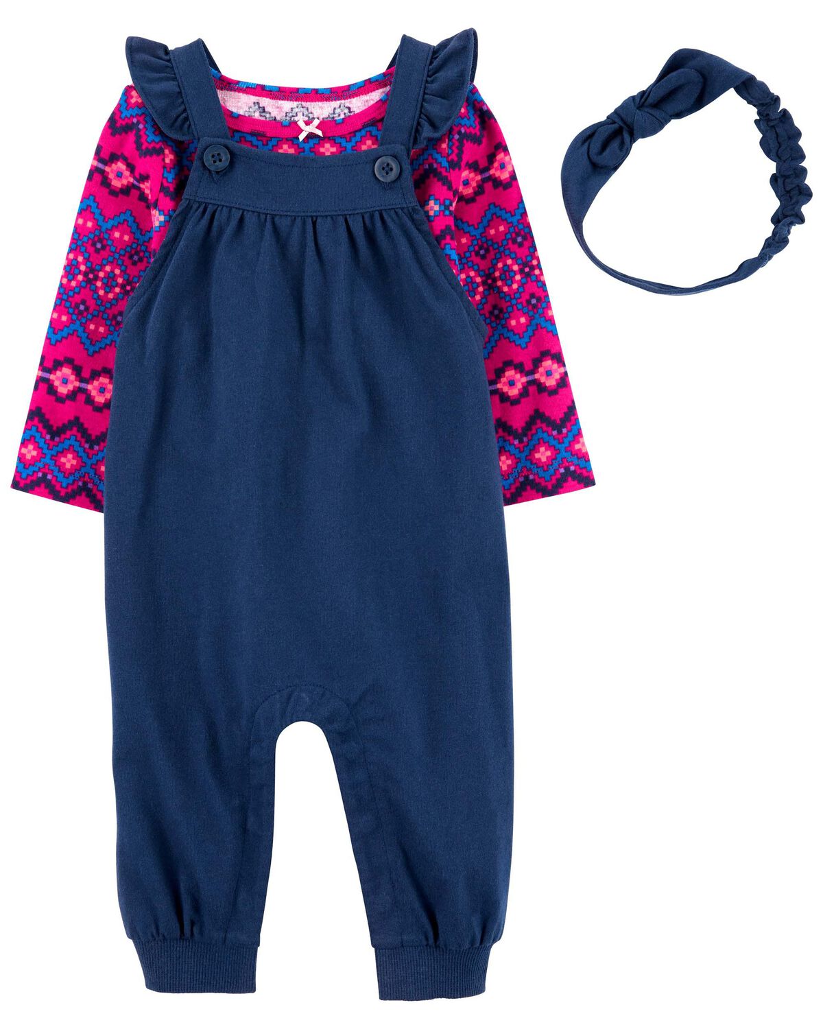 Multi Baby 3Piece Tee & Jumper Set