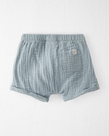 Baby Organic Cotton Gauze Shorts, 