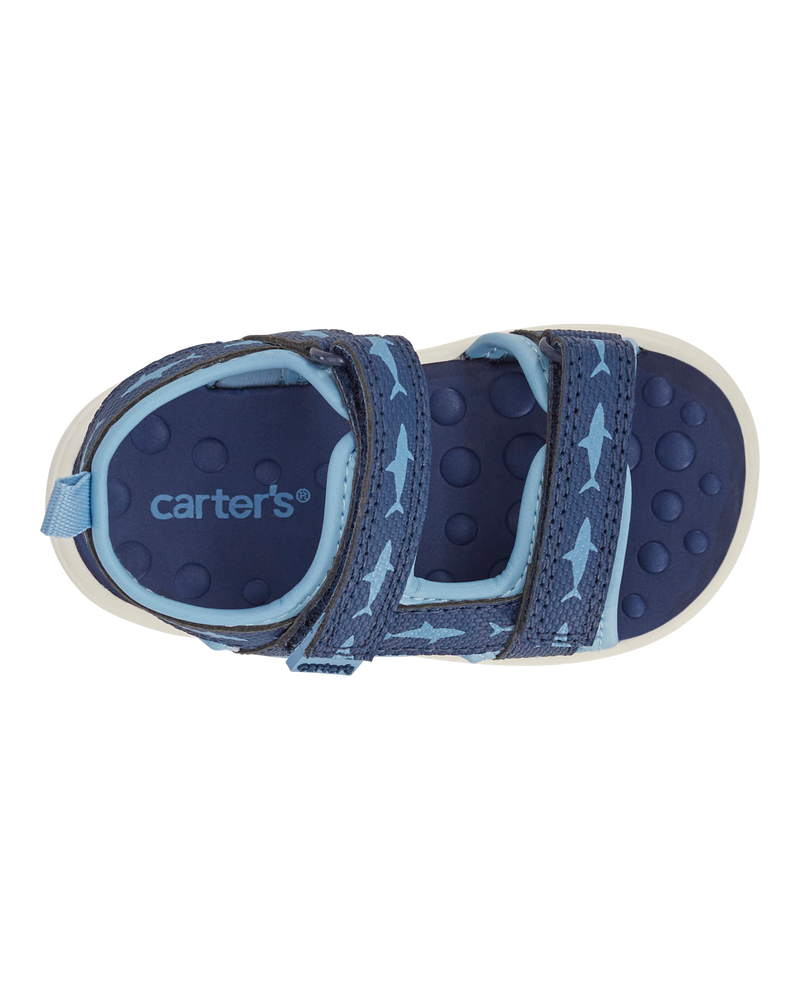 Baby Every Step® First Walker Shark Sandals - Blue, image 4 of 7 slides