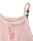 Baby Flamingo Ribbed Tank Top, image 2 of 4 slides